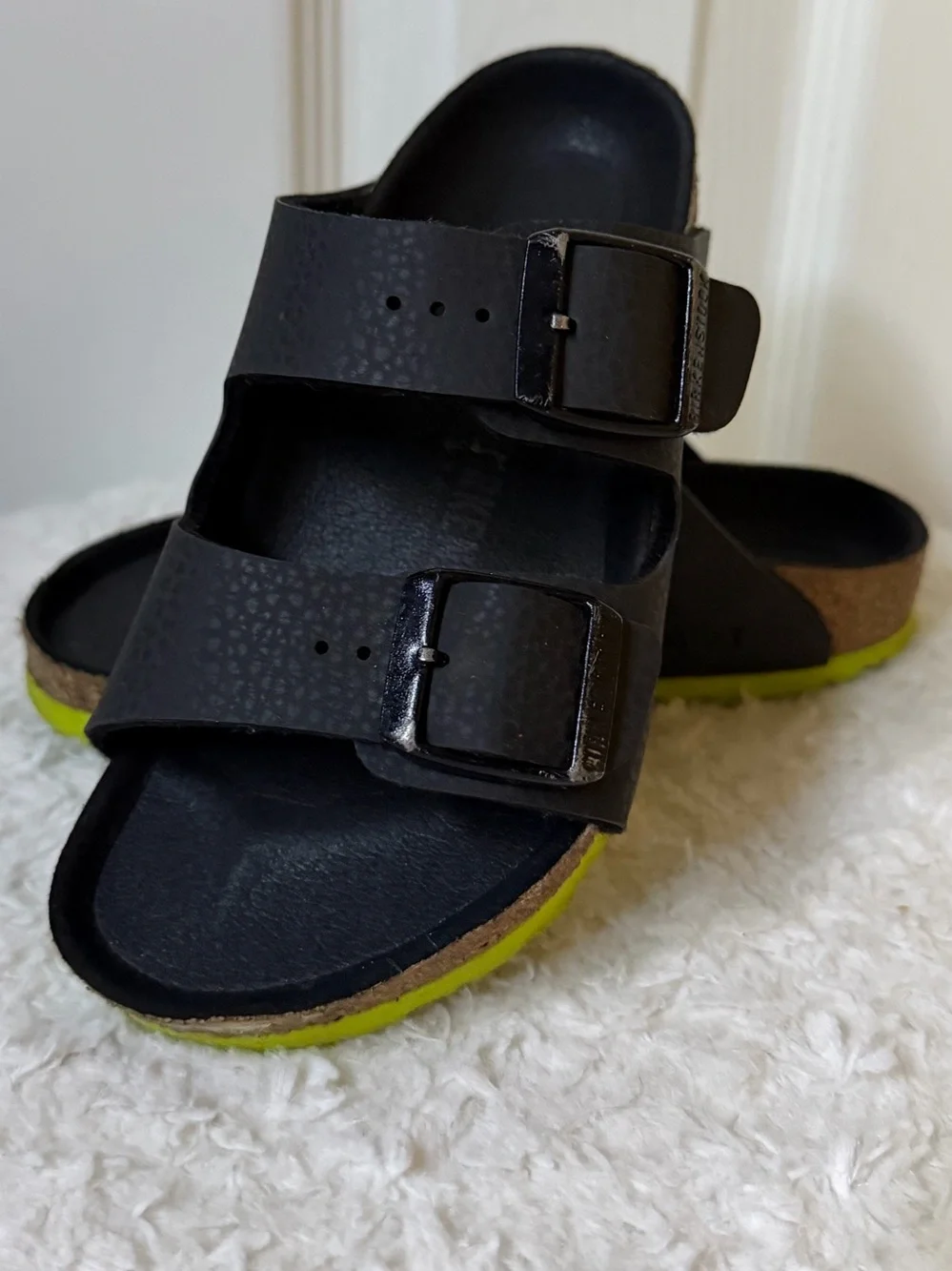 Birkenstock Arizona Kids Desert Soil Black Lime Size 27